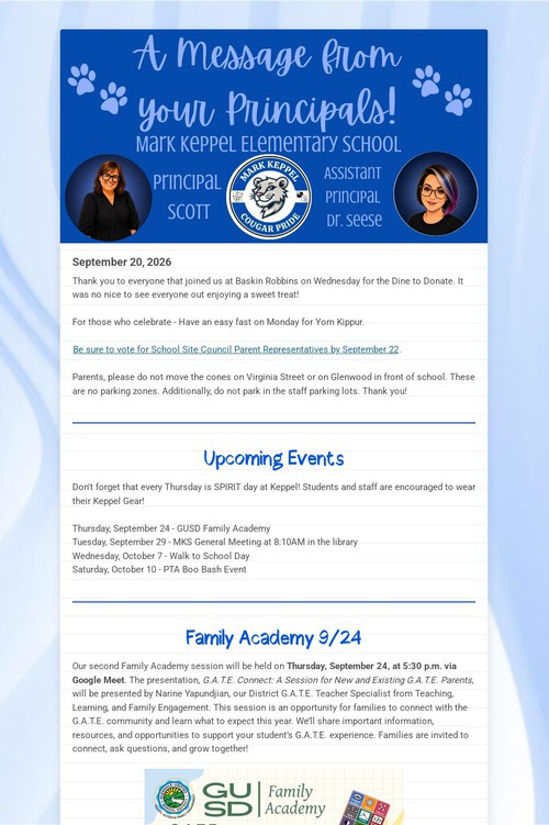 Your Weekly Principal Message