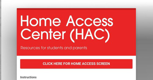 Home Access Center (HAC)