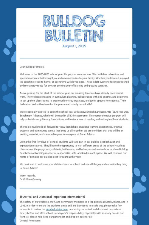 BULLDOG BULLETIN