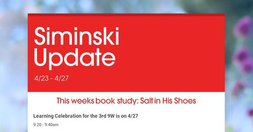 Siminski Update | Smore Newsletters