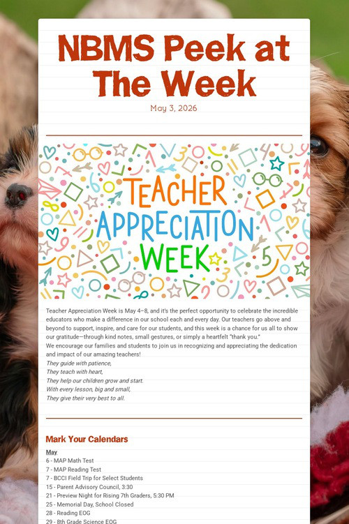 NBMS Peek at The Week