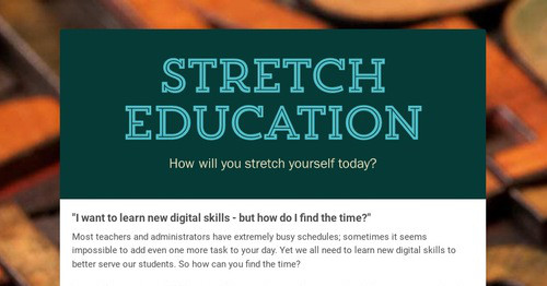 Stretch Education | Smore Newsletters