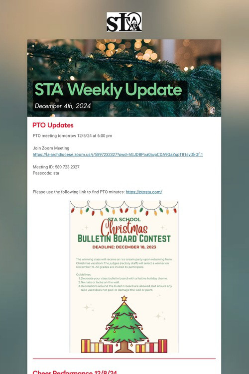 STA Weekly Update