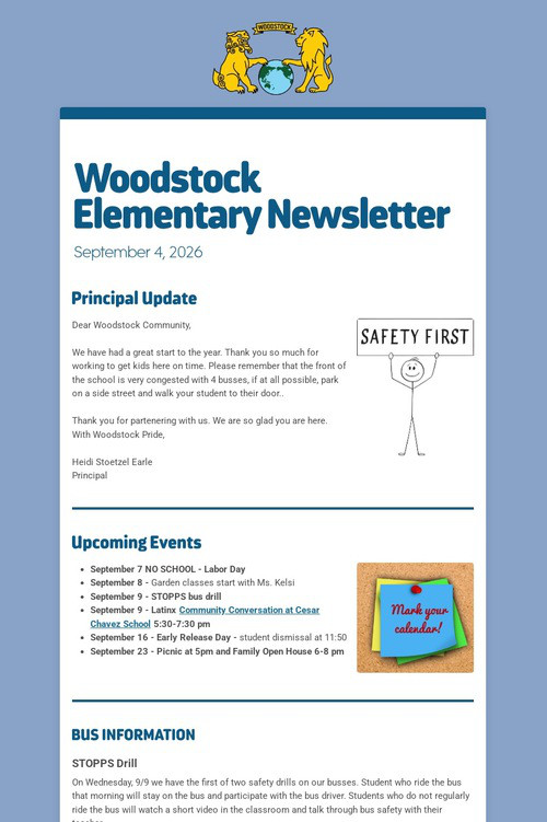 Woodstock Elementary Newsletter