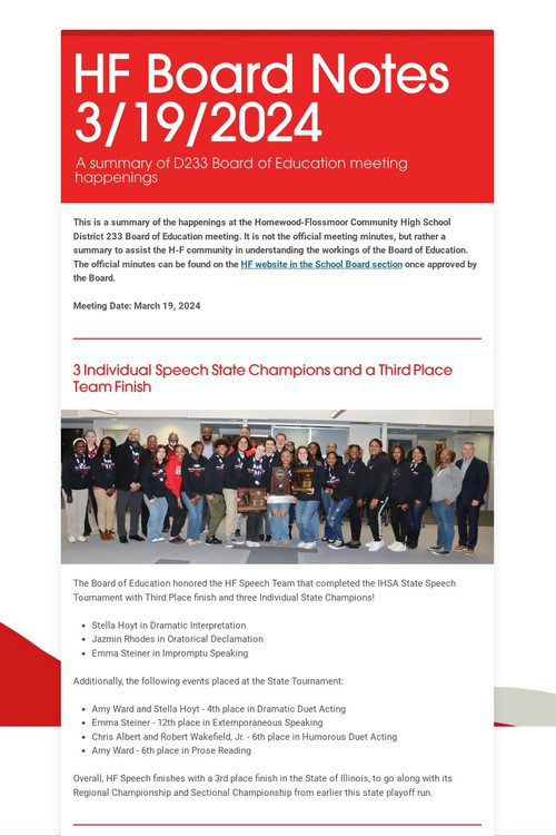HF Board Notes 3/19/2024