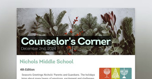 Counselor's Corner