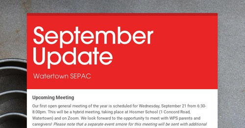September Update