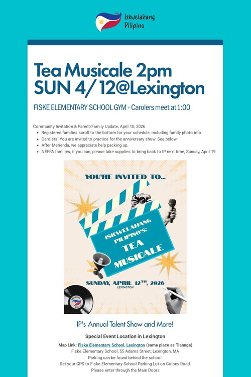 Tea Musicale 2pm SUN 4/12@Lexington