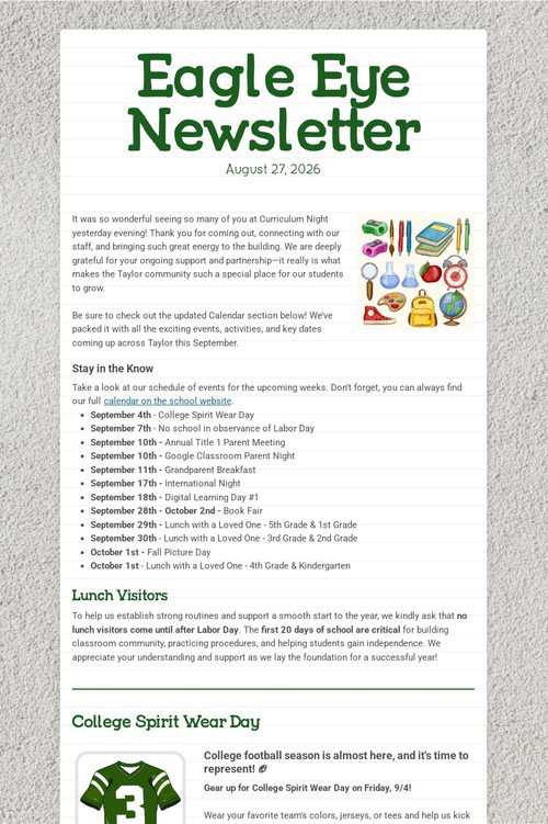 Eagle Eye Newsletter