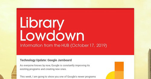 Library Lowdown Smore Newsletters
