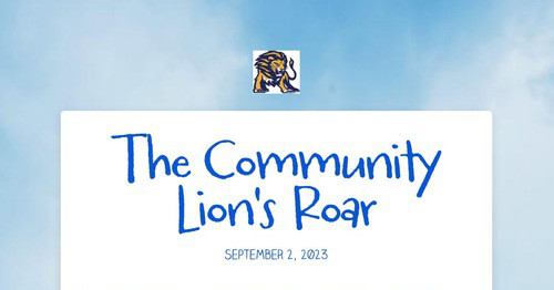 The Community Lion's Roar