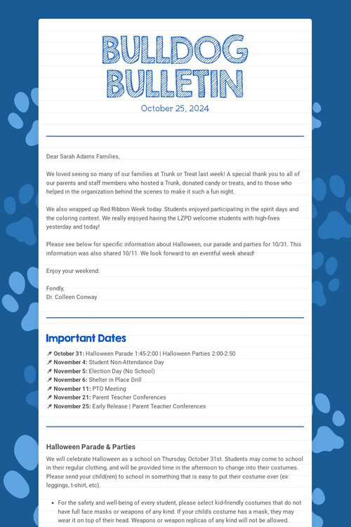 BULLDOG BULLETIN