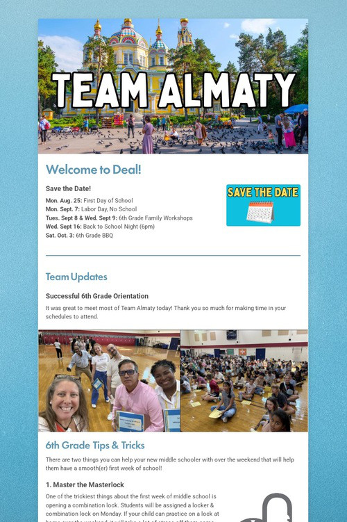 Team Almaty: Week 0