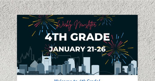 Fourth Grade Weekly Update