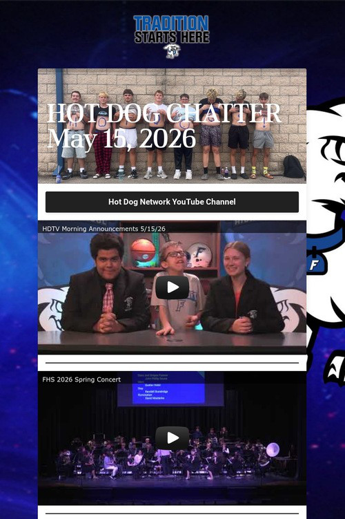 HOT DOG CHATTER May 15, 2026