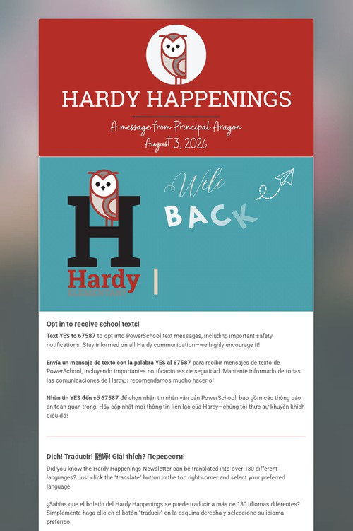 Hardy Happenings