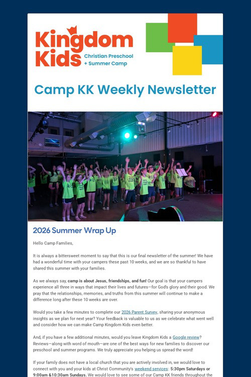 Camp Kingdom Kids: 2026 Wrap Up