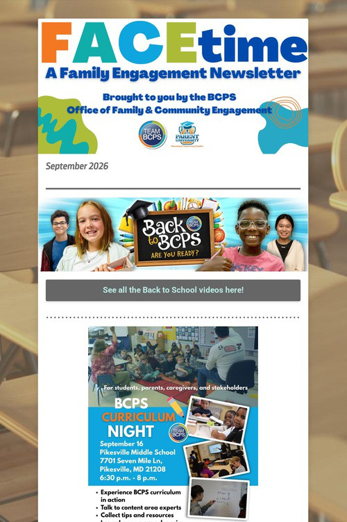 FACEtime Newsletter