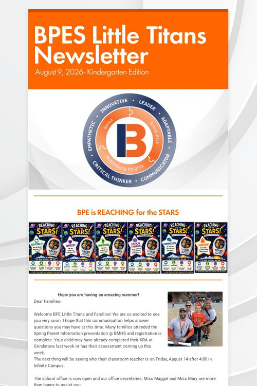 BPES Little Titans Newsletter