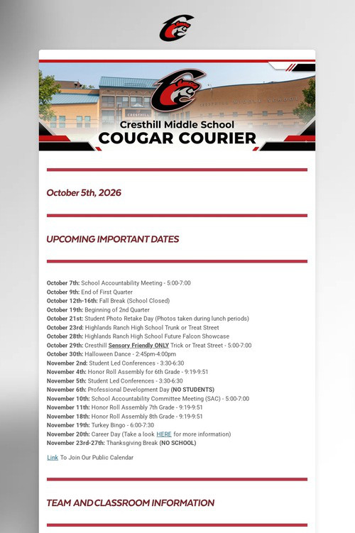 Cresthill Cougar Courier