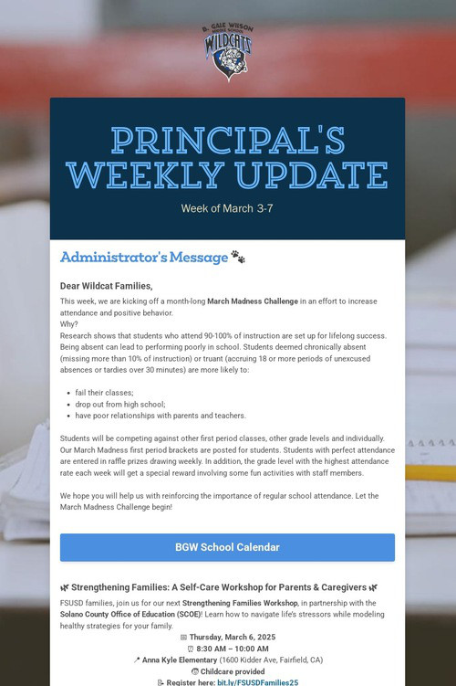Principal's Weekly Update
