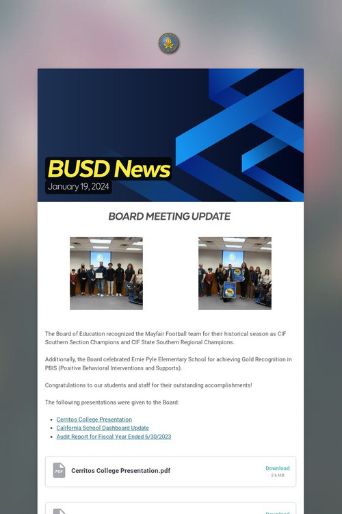 BUSD News