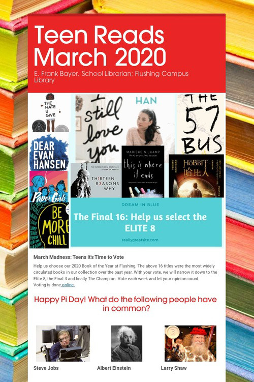 Teen Reads March 2020