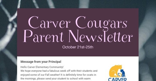 Carver Cougars Parent Newsletter