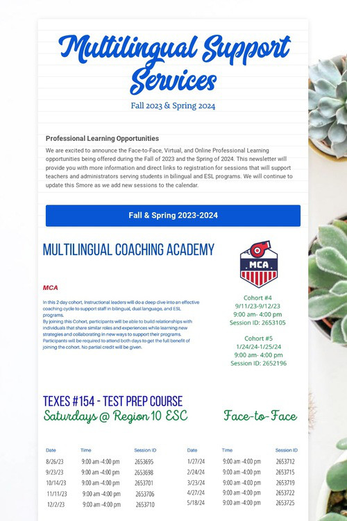 Multilingual Support Services