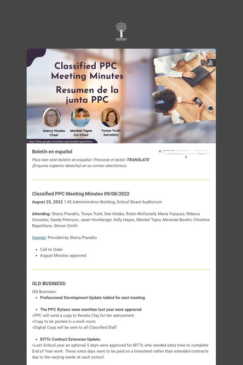 PPC AUGUST MINUTES