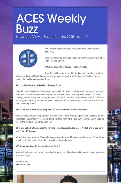 ACES Weekly Buzz