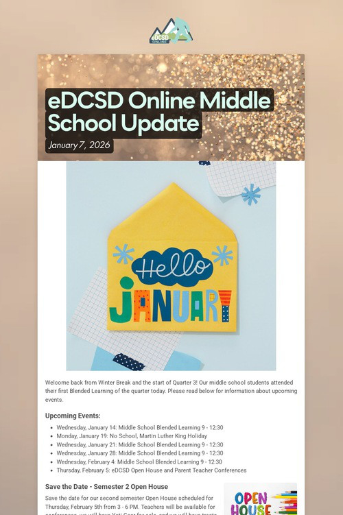 eDCSD Online Middle School Update