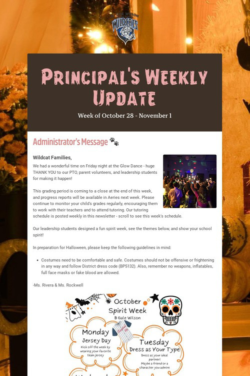 Principal's Weekly Update