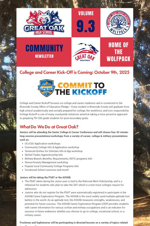 Great Oak - Newsletter Volume 9.3