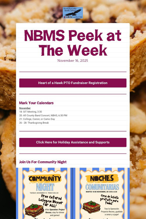 NBMS Peek at The Week