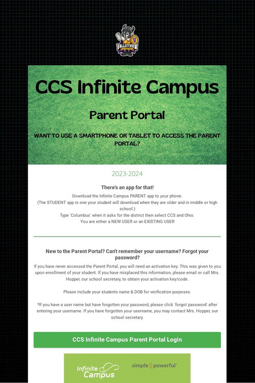 CCS Infinite Campus Parent Portal