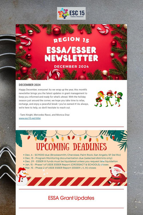 ESSA/ESSER Newsletter
