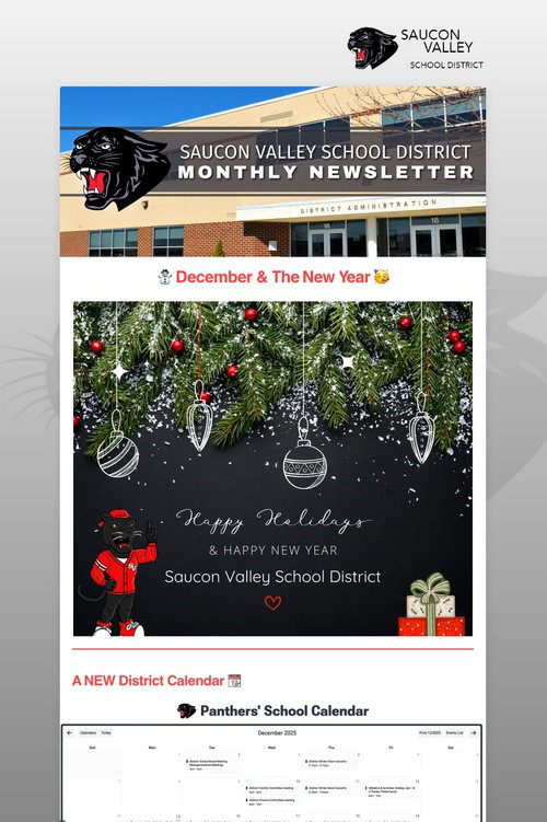 SVSD Monthly Newsletter