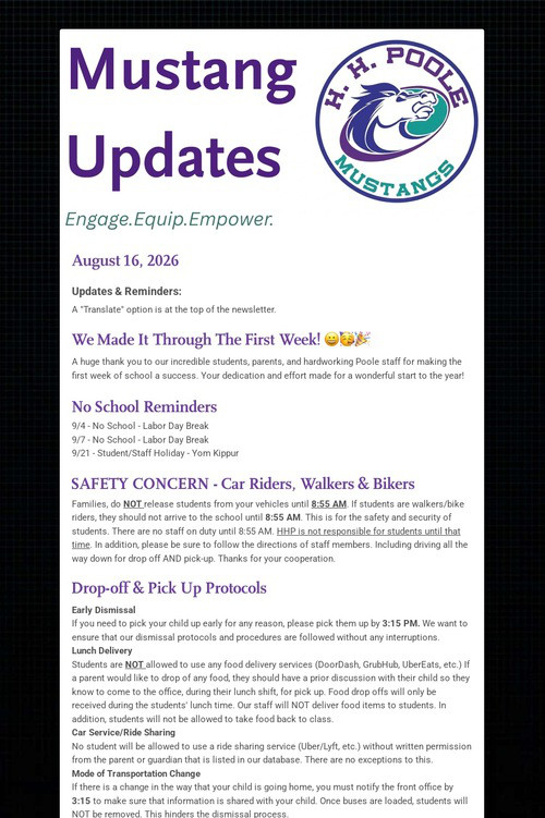 Mustang Updates