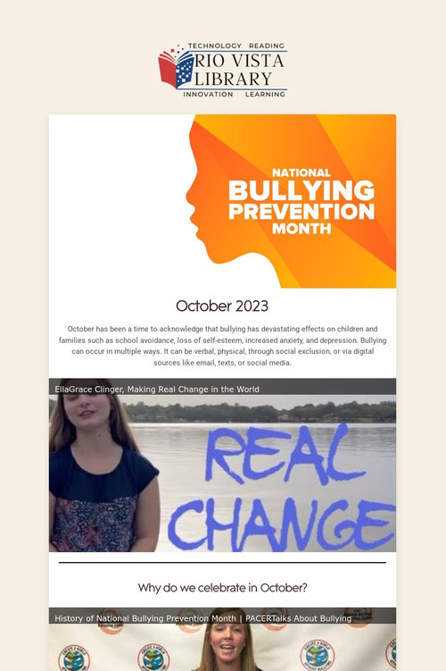 Bullying Prevention Month