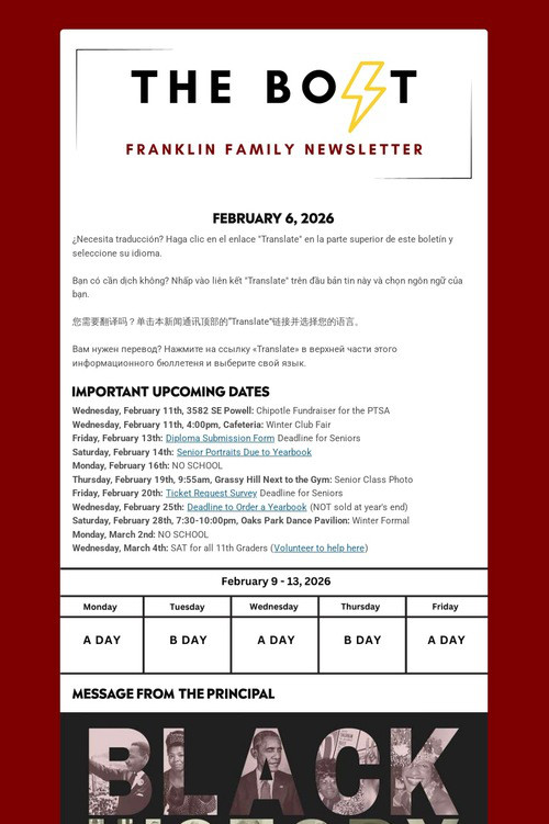 Weekly Family Newsletter