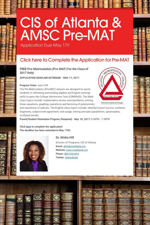 CIS of Atlanta & AMSC Pre-MAT