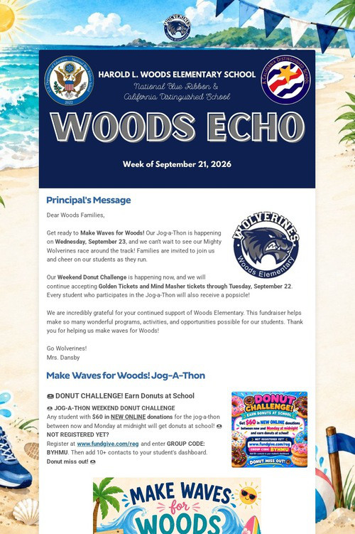 Week of September 21, 2026