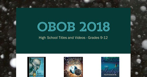 Obob Sign Up OBOB 2018