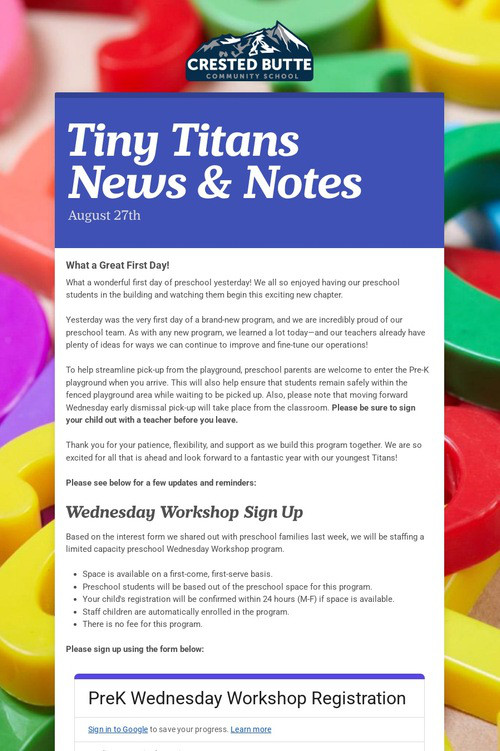Tiny Titans News & Notes