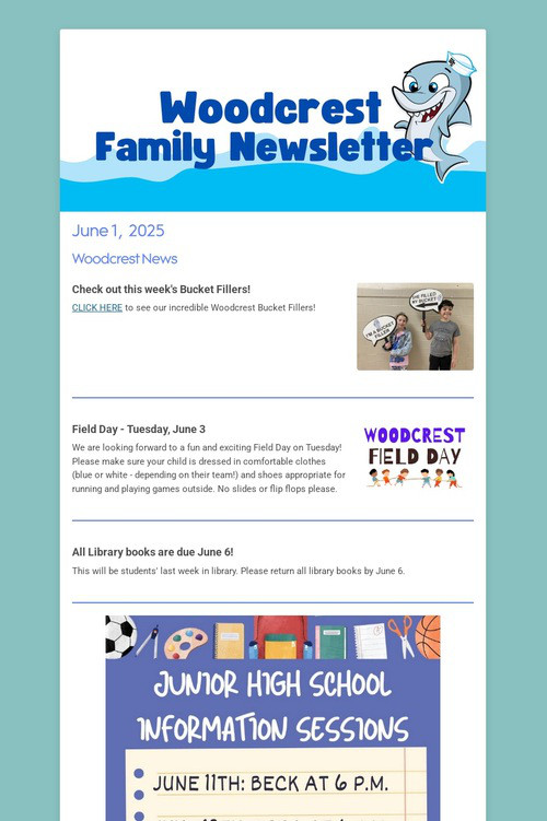 Woodcrest Family Newsletter