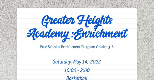 Greater Heights Academy :Enrichment