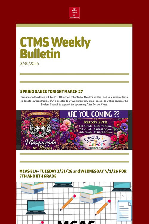 CTMS Weekly Bulletin