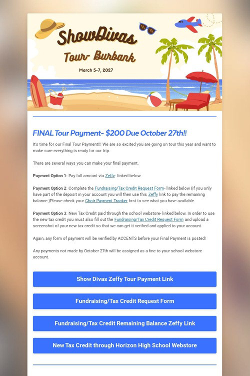 SD Tour Newsletter #3