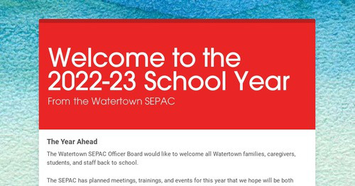 Welcome to the 2022-23 School Year